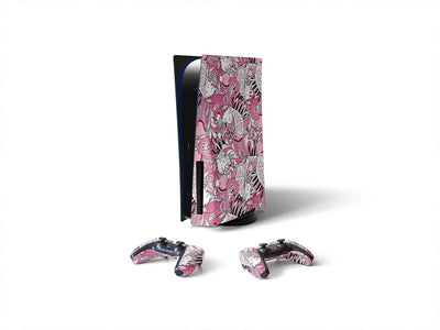 the feminine floral Sony PS5 DIY Skin