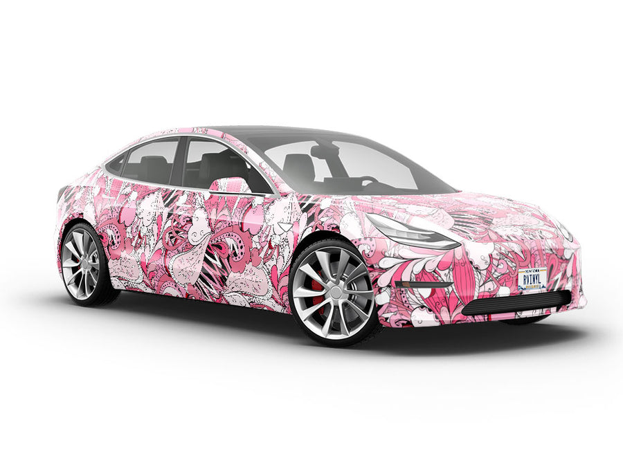 The Feminine Floral Vehicle Vinyl Wrap