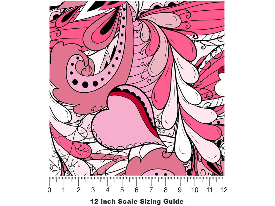 The Feminine Floral Vinyl Film Pattern Size 12 inch Scale~Rwraps The Feminine Floral Sizing Chart~2