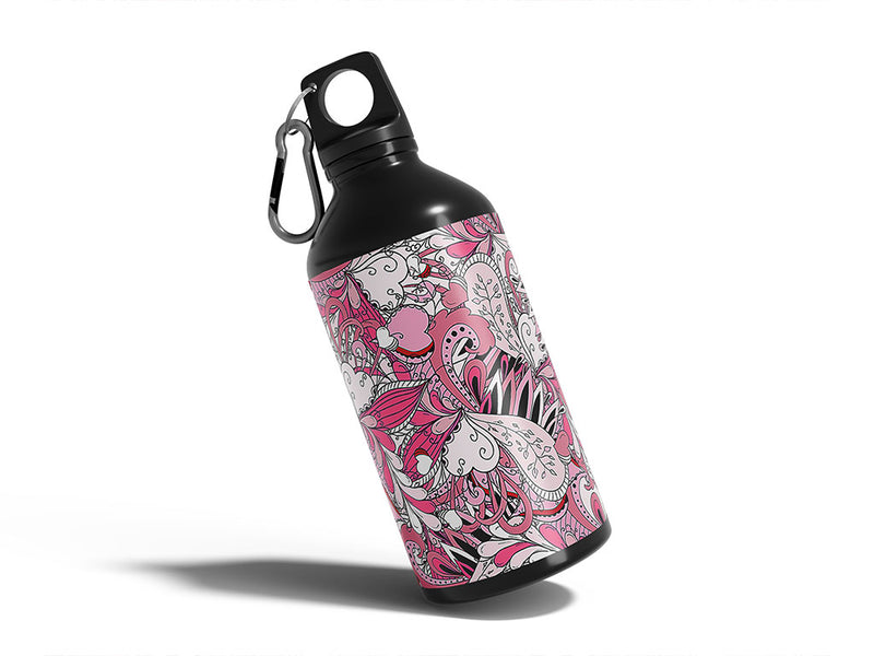 the feminine floral Water Bottle DIY Stickers