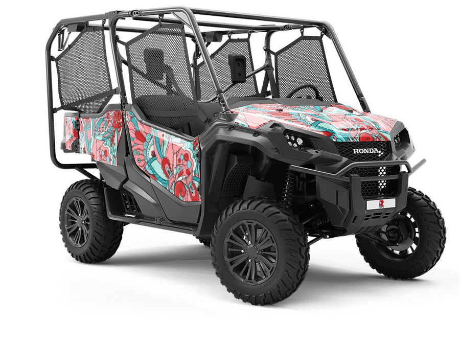 The Fever Floral Utility Vehicle Vinyl Wrap