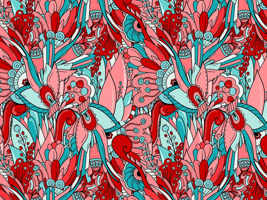 The Fever Floral Vinyl Wrap Pattern~Rwraps Series 914 Digitally Printed Vinyl Wrap~0