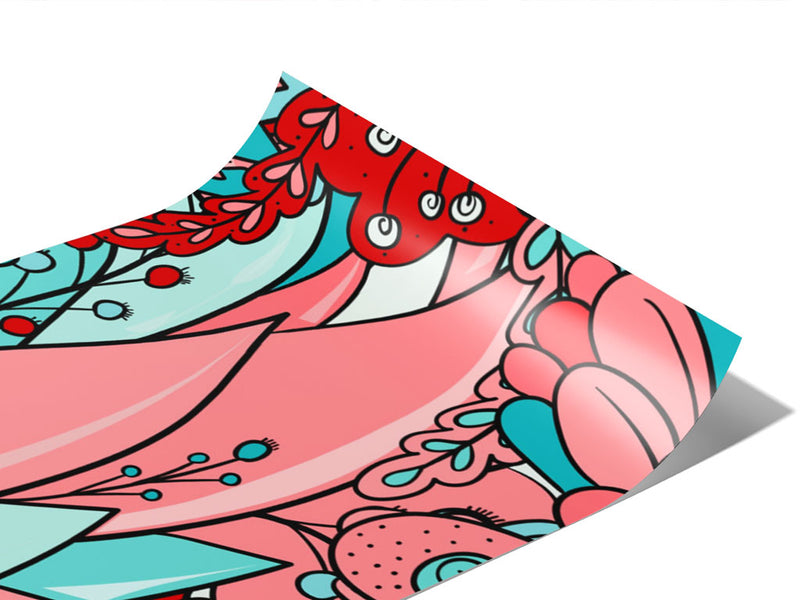 The Fever Floral Vinyl Wraps~Rwraps Series 914 Digitally Printed Vinyl Wrap~0