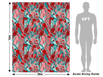 The Fever Floral Vehicle Wrap Scale~Rwraps Series 914 The Fever Floral Measurements~1