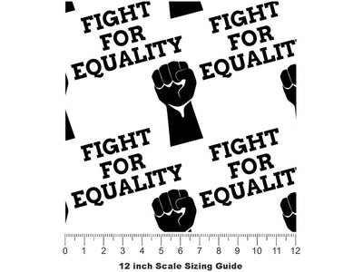 The Fight Americana Vinyl Film Pattern Size 12 inch Scale~Rwraps The Fight Americana Sizing Chart~3