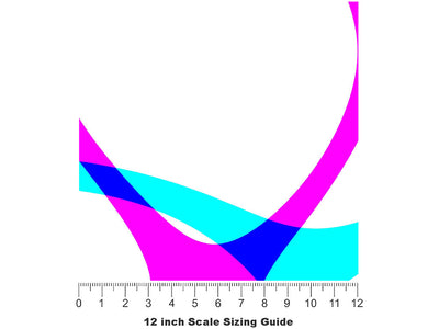 The Funhouse Retro Vinyl Film Pattern Size 12 inch Scale~Rwraps The Funhouse Retro Sizing Chart~2