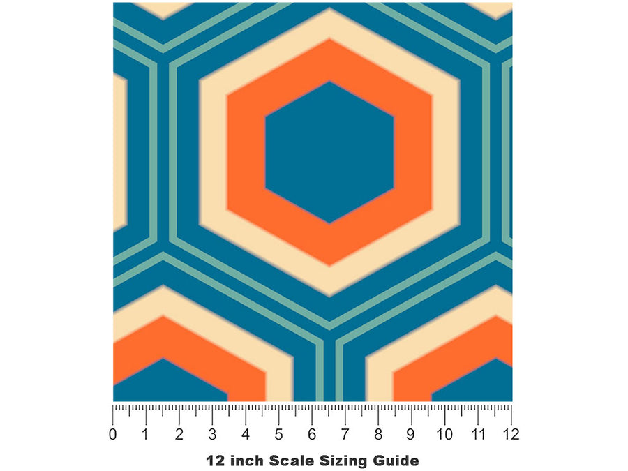 The Gang Retro Vinyl Film Pattern Size 12 inch Scale~Rwraps The Gang Retro Sizing Chart~2