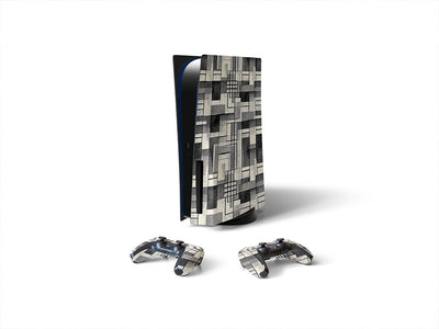 the horizontal art deco Sony PS5 DIY Skin