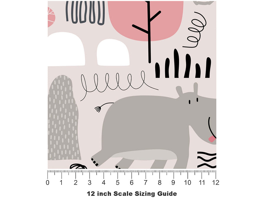 The Hunt Animal Vinyl Film Pattern Size 12 inch Scale~Rwraps The Hunt Animal Sizing Chart~2