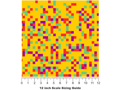 The Mikado Pixel Vinyl Film Pattern Size 12 inch Scale~Rwraps The Mikado Pixel Sizing Chart~2