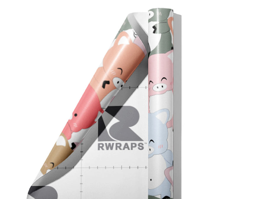 The Pen Animal Wrap Film Sheets~Rwraps Series 914 The Pen Animal Scrolled Sheet~3