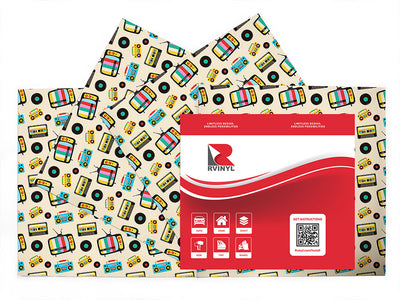 the tube retro Craft Vinyl Sheet Pack