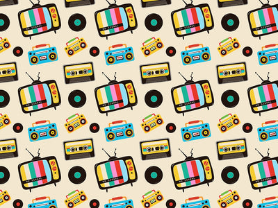 The Tube Retro Vinyl Wrap Pattern~Rwraps Series 914 Digitally Printed Vinyl Wrap~0