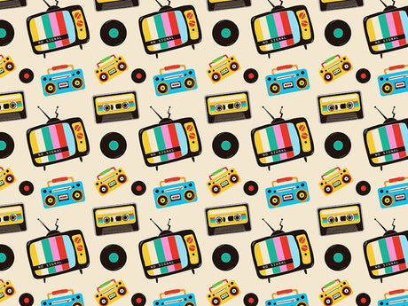 The Tube Retro Vinyl Wrap Pattern~Rwraps Series 914 Digitally Printed Vinyl Wrap~0