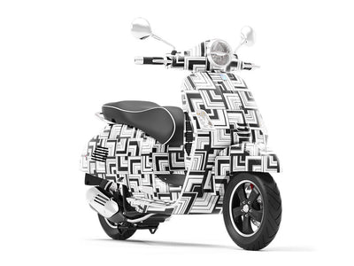 The Vertical Art Deco Vespa Scooter Wrap Film