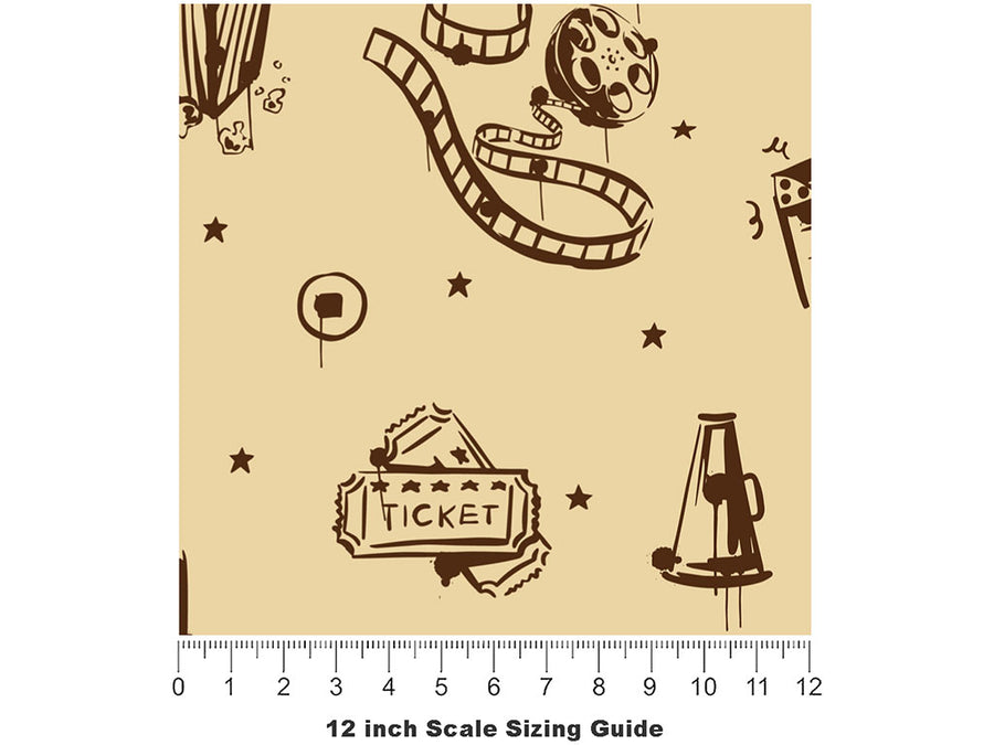 Theater Ink Movie Vinyl Film Pattern Size 12 inch Scale~Rwraps Theater Ink Movie Sizing Chart~2