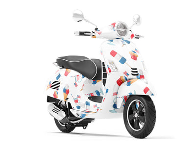 Theme Treats Americana Vespa Scooter Wrap Film