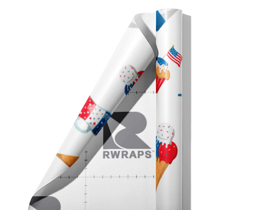 Theme Treats Americana Wrap Film Sheets~Rwraps Series 914 Theme Treats Americana Scrolled Sheet~4