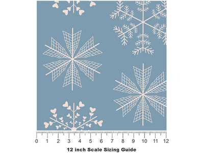 Thin Ice Snow Vinyl Film Pattern Size 12 inch Scale~Rwraps Thin Ice Snow Sizing Chart~2