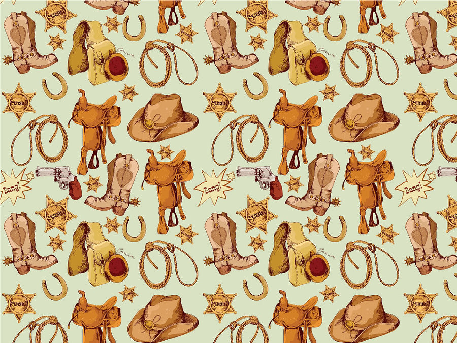 This Town Cowboy Vinyl Wrap Pattern~Rwraps Series 914 Digitally Printed Vinyl Wrap~0