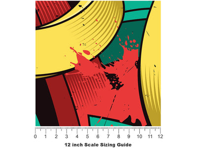 This Way Graffiti Vinyl Film Pattern Size 12 inch Scale~Rwraps This Way Graffiti Sizing Chart~2