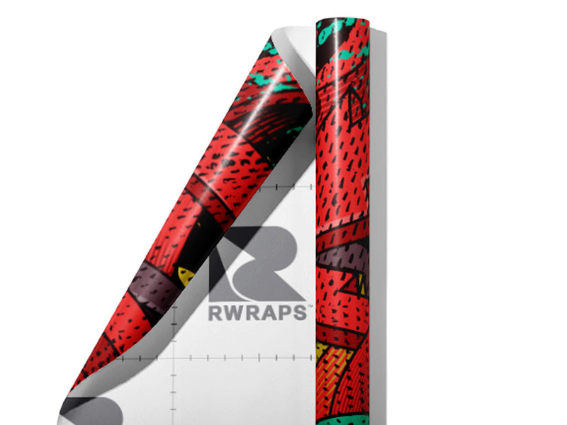 This Way Graffiti Wrap Film Sheets~Rwraps Series 914 This Way Graffiti Scrolled Sheet~3