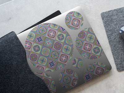 thistle and weed mosaic DIY Laptop Stickers