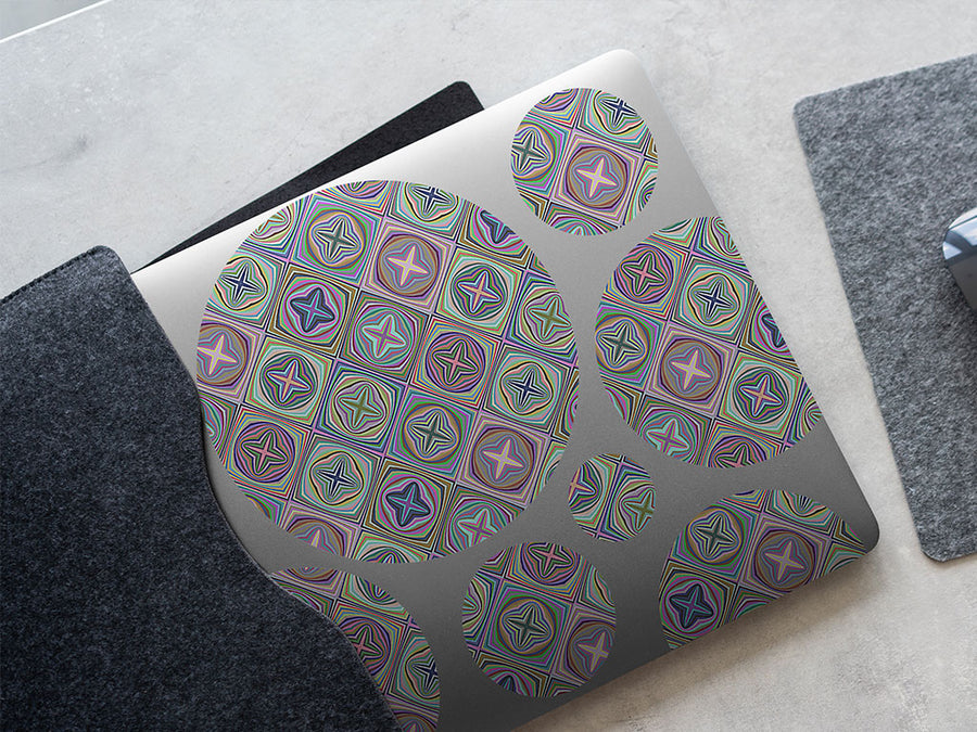 thistle and weed mosaic DIY Laptop Stickers