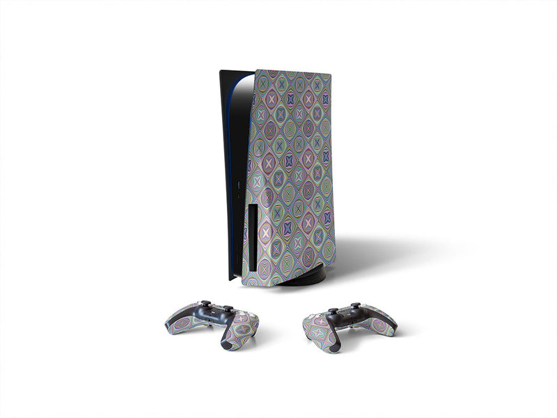 thistle and weed mosaic Sony PS5 DIY Skin