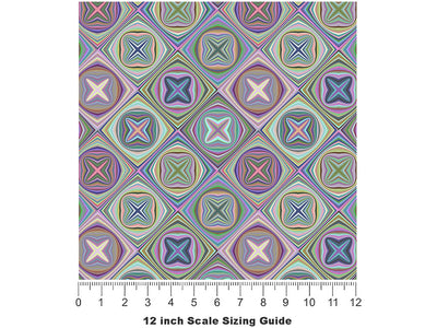 Thistle and Weed Mosaic Vinyl Film Pattern Size 12 inch Scale~Rwraps Thistle and Weed Mosaic Sizing Chart~2