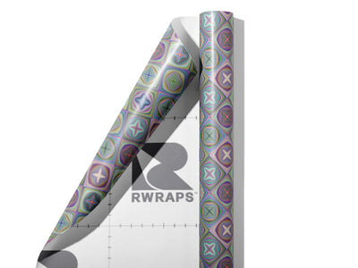 Thistle and Weed Mosaic Wrap Film Sheets~Rwraps Series 914 Thistle and Weed Mosaic Scrolled Sheet~3