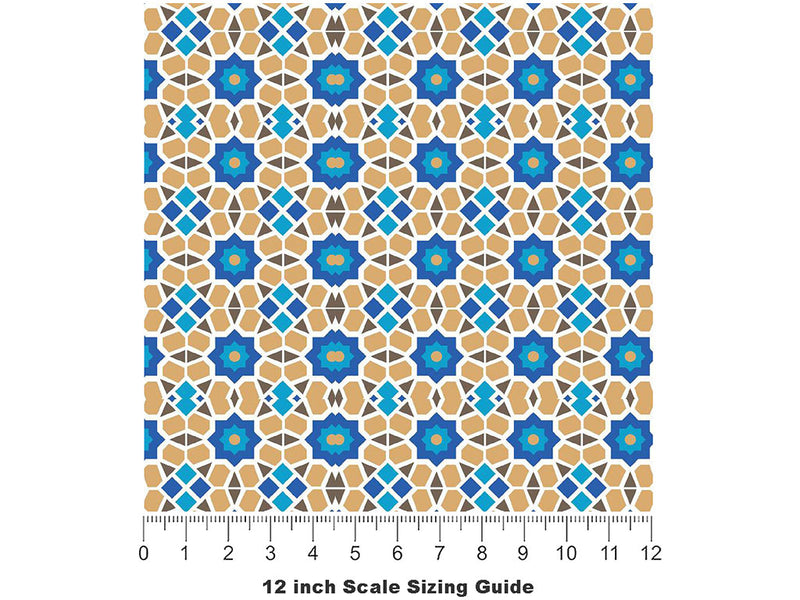 Thistle Tile Vinyl Film Pattern Size 12 inch Scale~Rwraps Thistle Tile Sizing Chart~3