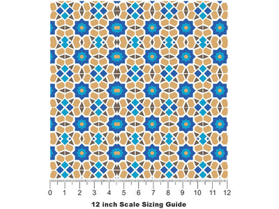 Thistle Tile Vinyl Film Pattern Size 12 inch Scale~Rwraps Thistle Tile Sizing Chart~3