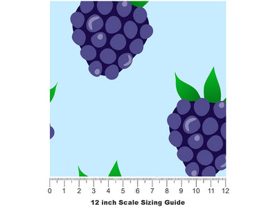 Thornless Bounty Fruit Vinyl Film Pattern Size 12 inch Scale~Rwraps Thornless Bounty Fruit Sizing Chart~2
