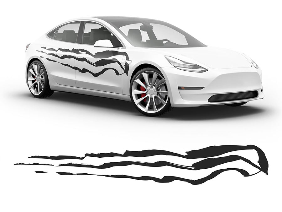 3M Matte Black Threat Body Graphic~Full Side Auto Decal Kit~0