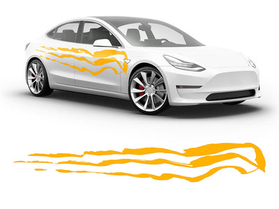 3M Sunflower Yellow Threat Body Graphic~Full Side Auto Decal Kit~0