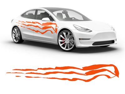 3M Bright Orange Threat Body Graphic~Full Side Auto Decal Kit~0