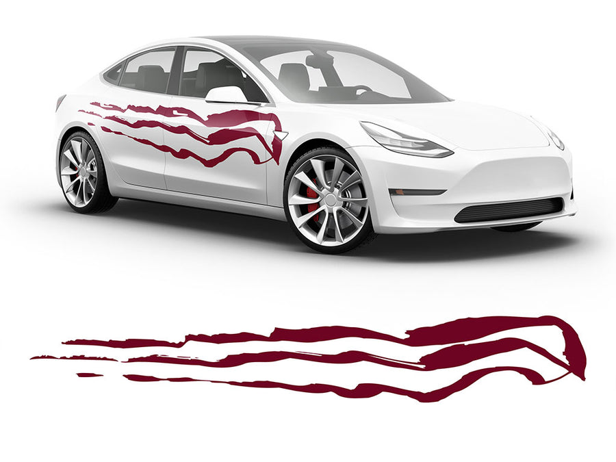 3M Burgundy Threat Body Graphic~Full Side Auto Decal Kit~0
