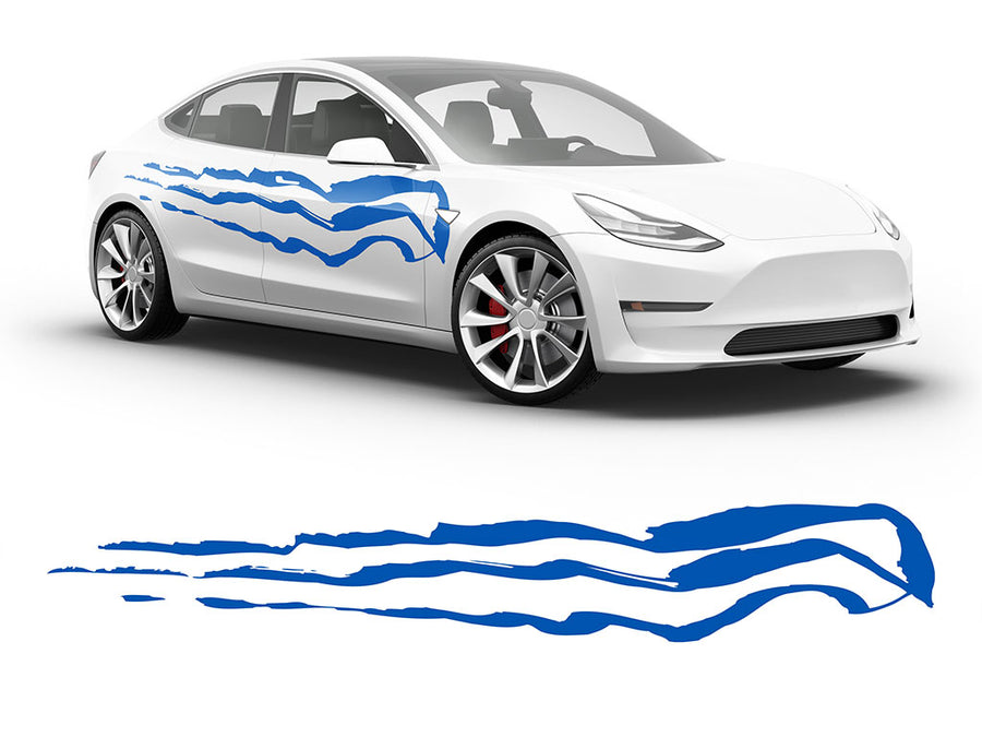 3M Azure Blue Threat Body Graphic~Full Side Auto Decal Kit~0