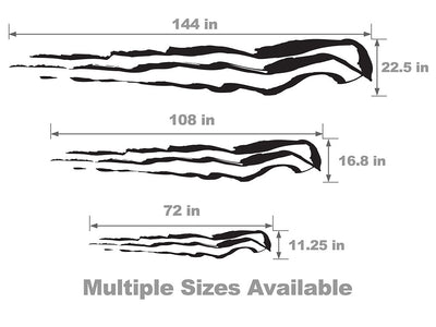 Threat Vehicle Body Graphic Size Chart