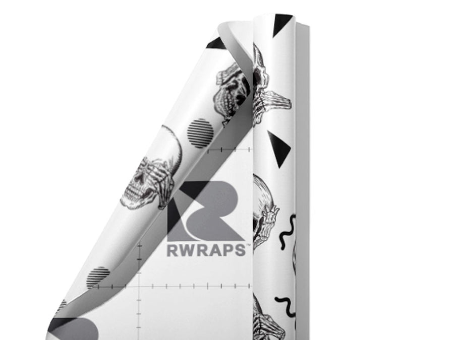 Three Monkeys Halloween Wrap Film Sheets~Rwraps Series 914 Three Monkeys Halloween Scrolled Sheet~3