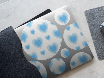 three sizes heart DIY Laptop Stickers