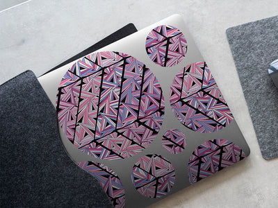 thulian rhomboids mosaic DIY Laptop Stickers