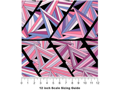 Thulian Rhomboids Mosaic Vinyl Film Pattern Size 12 inch Scale~Rwraps Thulian Rhomboids Mosaic Sizing Chart~2
