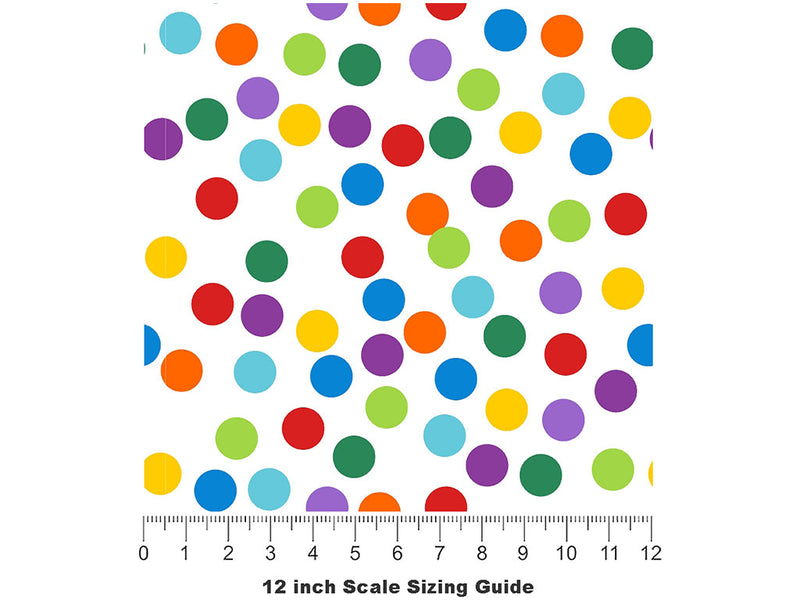 Tickle Me Polka Dot Vinyl Film Pattern Size 12 inch Scale~Rwraps Tickle Me Polka Dot Sizing Chart~2