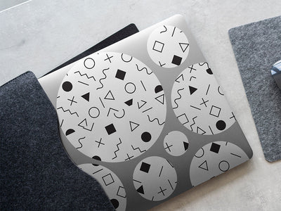 tictactoe champion abstract geometric DIY Laptop Stickers