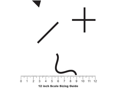 TicTacToe Champion Abstract Vinyl Film Pattern Size 12 inch Scale~Rwraps TicTacToe Champion Abstract Sizing Chart~2