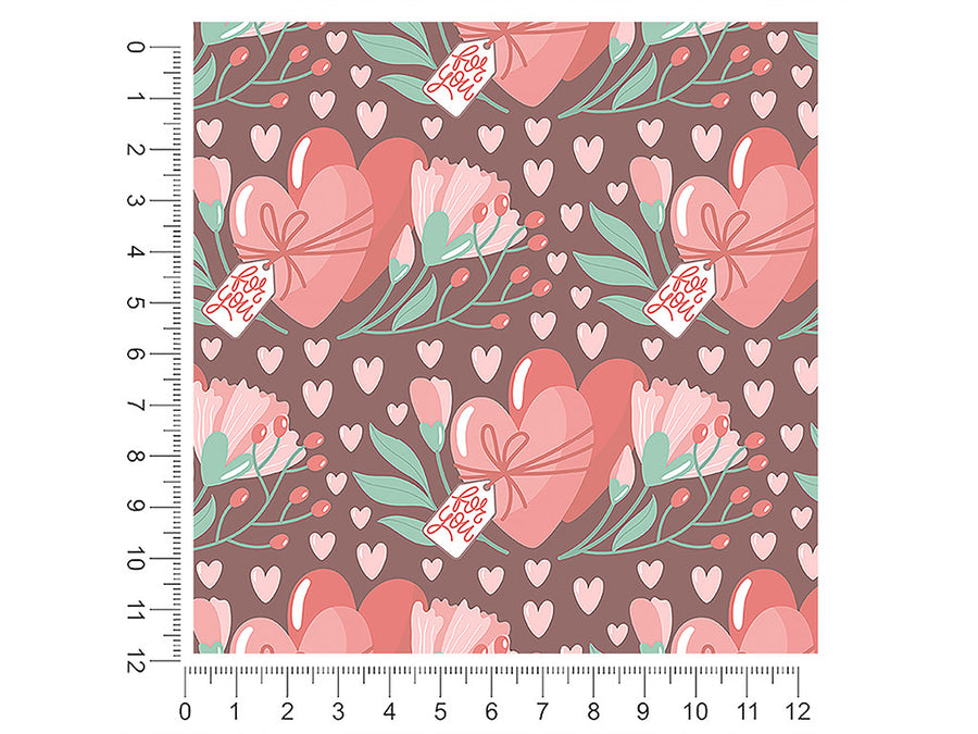 tied together heart 1ft x 1ft Craft Sheets
