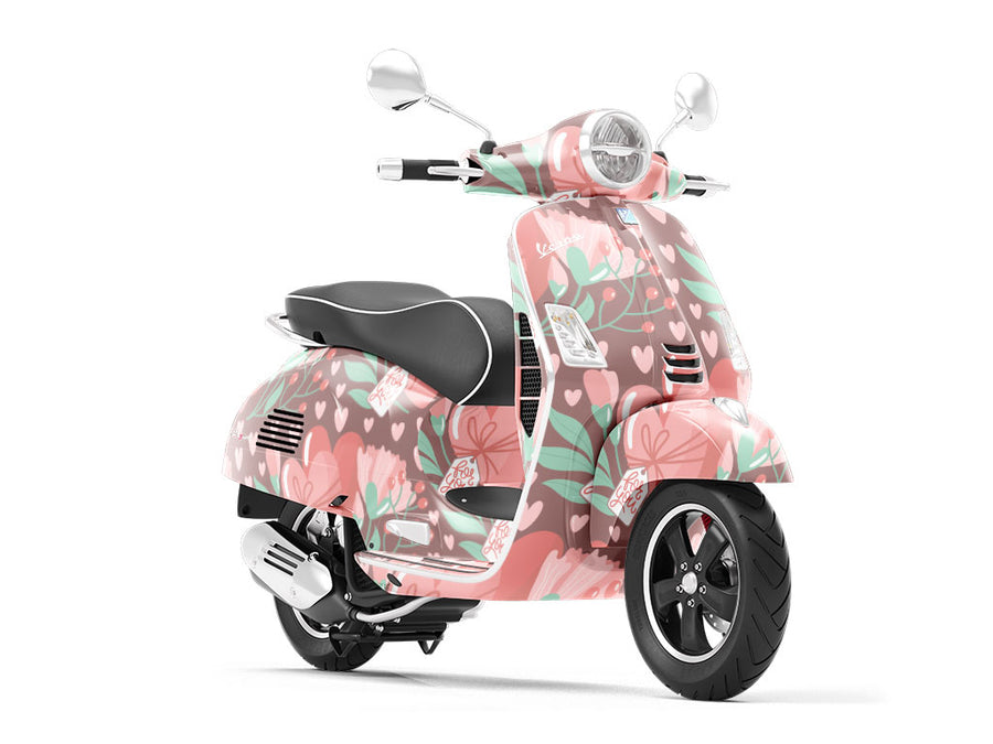 Tied Together Heart Vespa Scooter Wrap Film