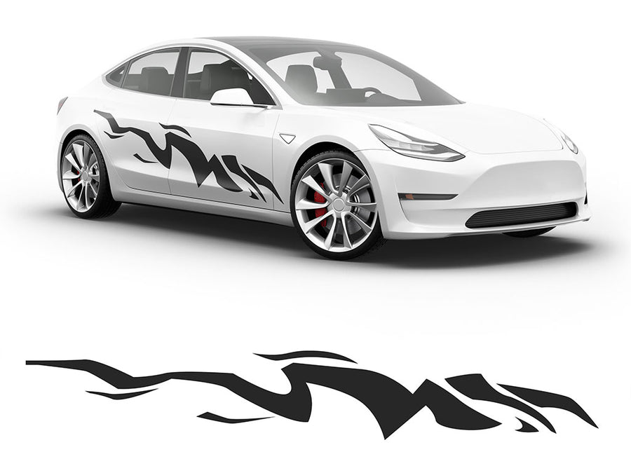 Tiger Bolt Body Graphic~Full Side Auto Decal Kit~0